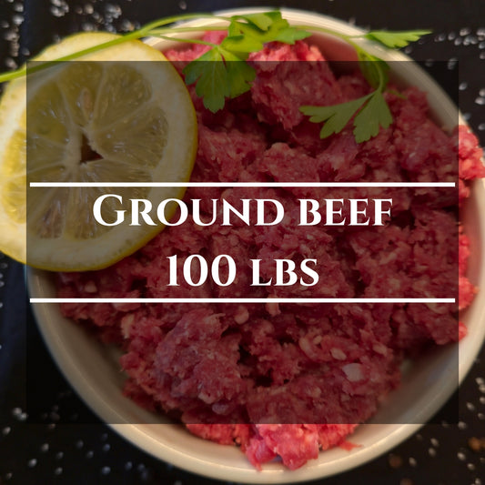 Grass-finished Ground Beef Box- 100lbs
