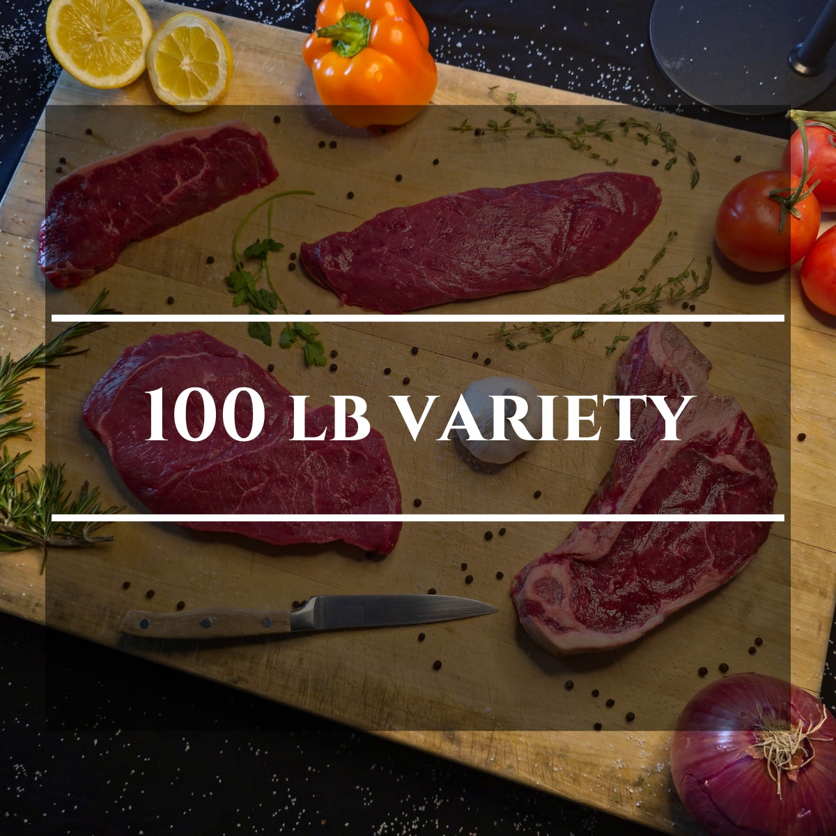 100 lbs- Grass-Finished Beef Variety Box
