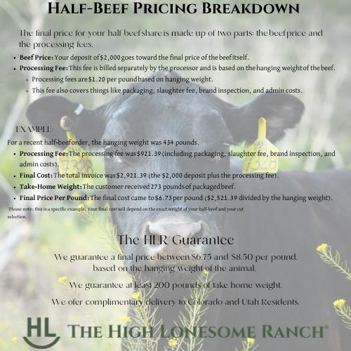 Grass-finished Beef Half Share