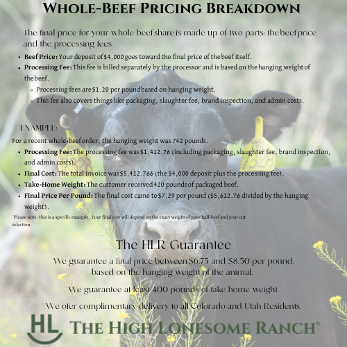 Grass-finished Beef Whole Share