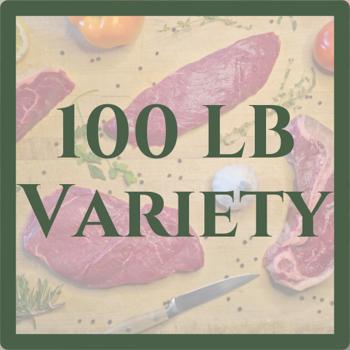 100 lbs- Grassfed Beef Rancher's Choice Variety Box